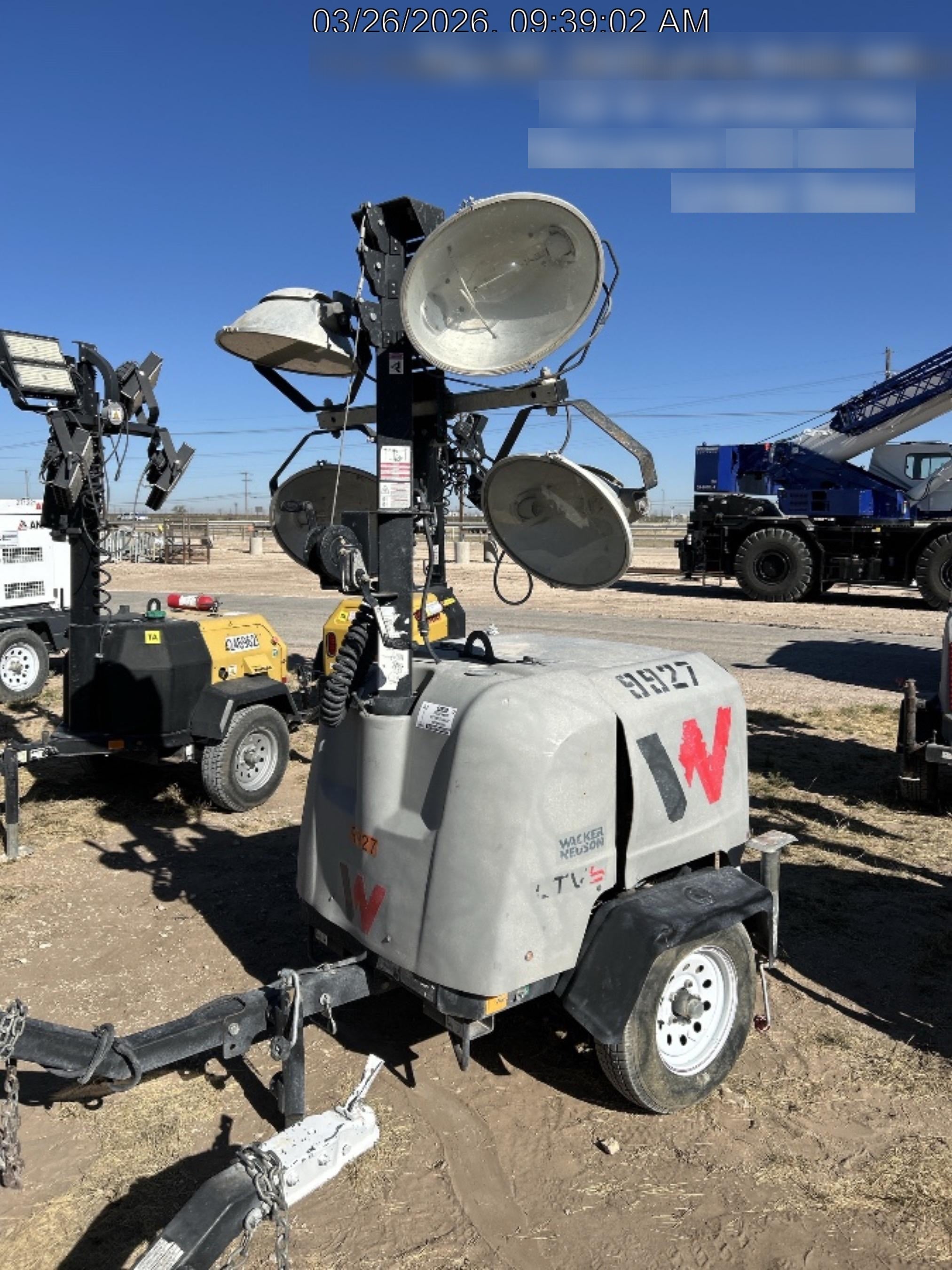 Wacker Neuson LTV6K-MH Wacker Neuson LTV6K Towable Light Tower