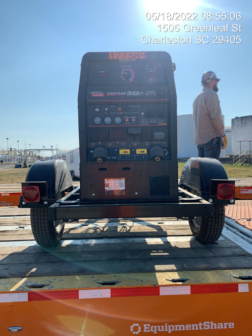 2021 Lincoln Electric Vantage 322 Vantage 322 Ready Pak 3 w/ Decals, ORANGE (includes trailer, cable rack, fender light kit) NO Telematics