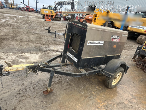 2019 Lincoln Electric Vantage 322 Ready-Pak 3, Two Wheel Trailer, Fender and Light Kit, Cable Rack