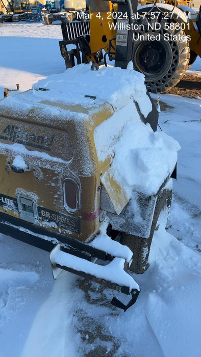 2022 Allmand NLV3GR (4) LED Light Fixture 350W, 23' Vertical Mast, 3kW Prime, Towable, Deep Sea L401, Leveling Jacks, Yanmar T4F 5.8hp