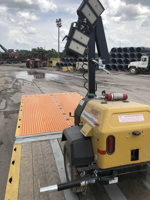 2021 Allmand NLV3GR (4) LED Light Fixture 350W, 23' Vertical Mast, 3kW Prime, Towable, Deep Sea L401, Leveling Jacks, Yanmar T4F 5.8hp