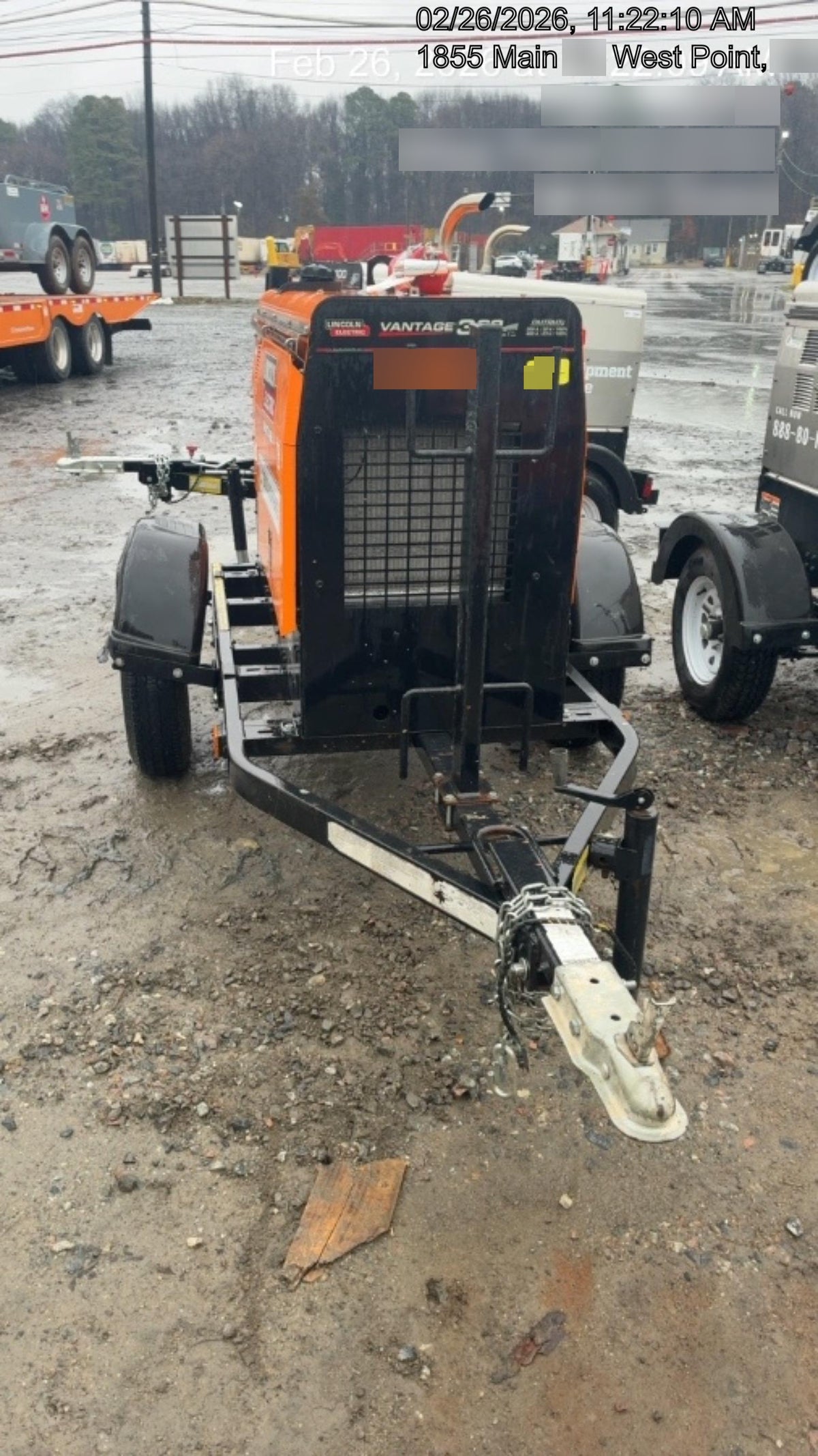 2021 Lincoln Electric Vantage 322 Vantage 322 Ready Pak 3 w/ Decals, ORANGE (includes trailer, cable rack, fender light kit) NO Telematics