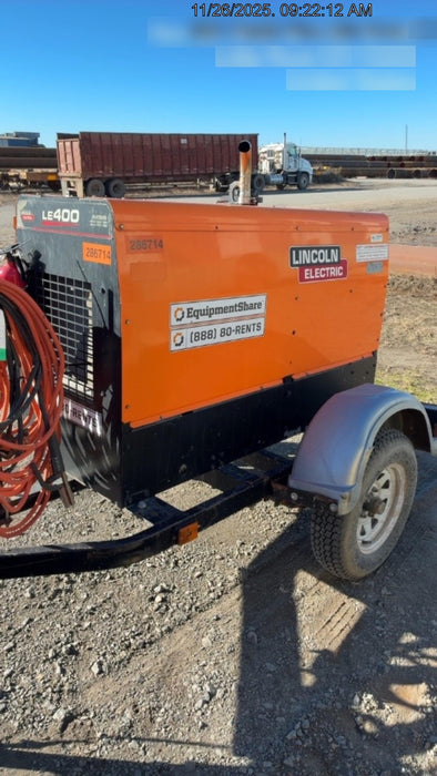 2022 Lincoln Electric LE400 Kubota V1505, Trlr, Cable Rack, Light Kit, ES Decals, T3