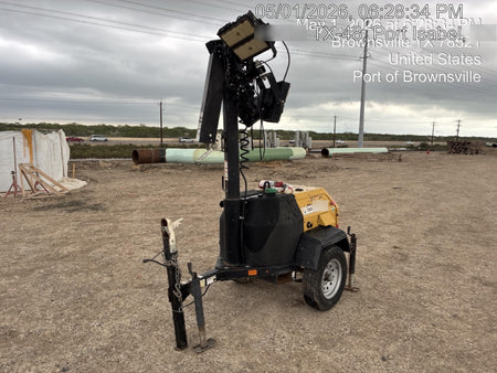 2022 Allmand NLV3GR (4) LED Light Fixture 350W, 23' Vertical Mast, 3kW Prime, Towable, Deep Sea L401, Leveling Jacks, Yanmar T4F 5.8hp