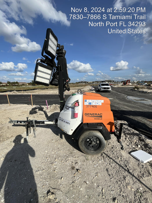 2023 Generac MLT2 Diesel, Flex Switch 120V Input, Powerzone Controller, 
(4) 320W LED Lights, 4kW Generator, 39.9 Gal Fuel Tank, 2" Ball, T3
