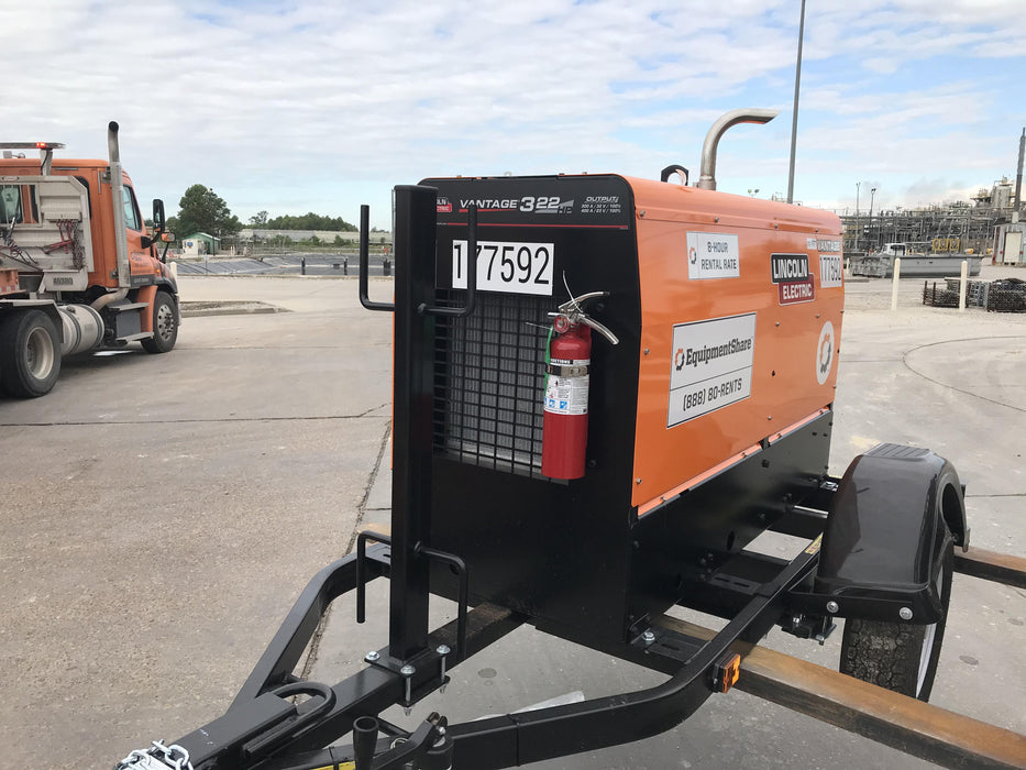 2021 Lincoln Electric Vantage 322 Vantage 322 Ready Pak 3 w/ Decals, ORANGE (includes trailer, cable rack, fender light kit) NO Telematics