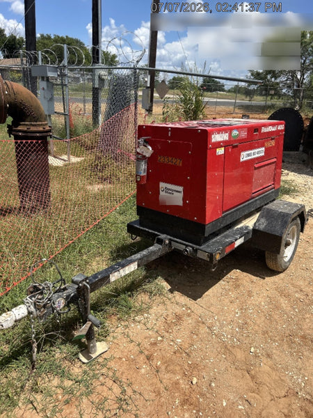 2022 Shindaiwa DGW400MDL Kubota D902 Engine, 23 HP, Dual Op Welder, Wire, Arc, Droop Stick, Tig, and CC Stick Functionality, Simulphase, 3 Phase and 1 Phase Gen Output, Single Axle NB Trlr, Slr Trckl Chrg 12V 12W, Fire Ext