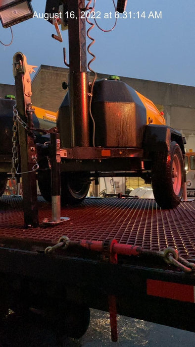 2022 Allmand NLV3GR (4) LED Light Fixture 350W, 23' Vertical Mast, 3kW Prime, Towable, Deep Sea L401, Leveling Jacks, Yanmar T4F 5.8hp