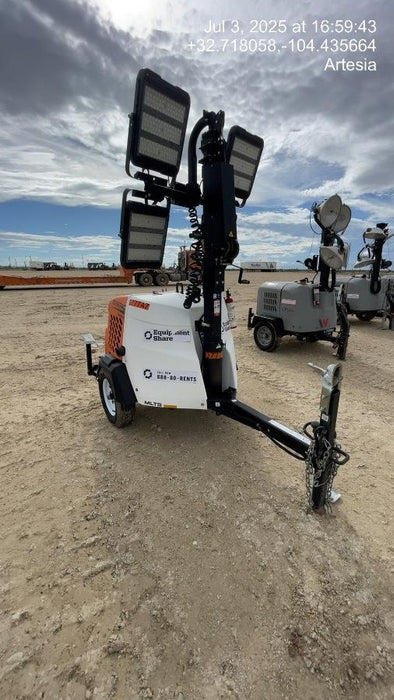 2023 Generac MLT2 Diesel, Flex Switch 120V Input, Powerzone Controller, 
(4) 320W LED Lights, 4kW Generator, 39.9 Gal Fuel Tank, 2" Ball, T3