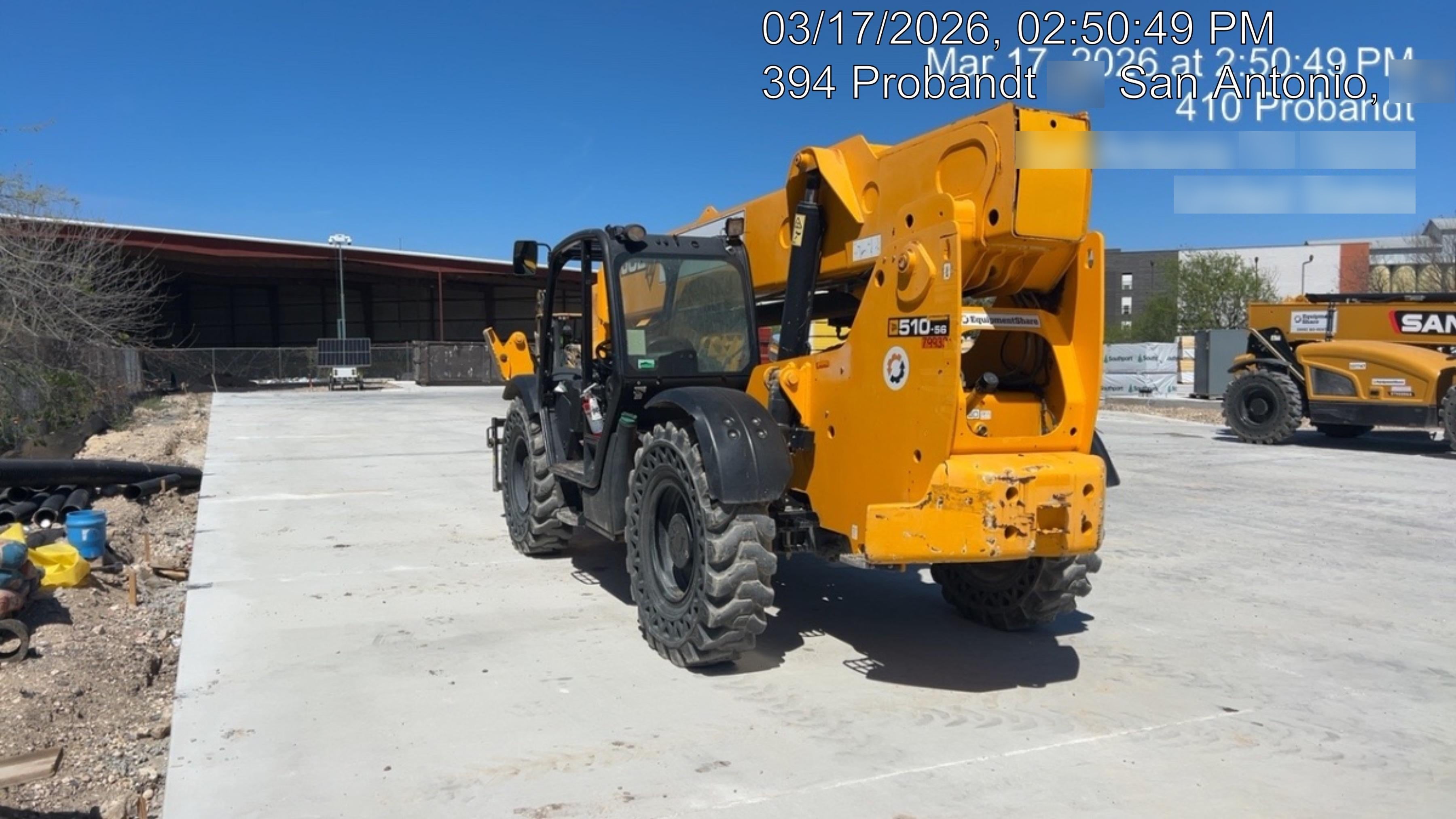 2020 JCB 510-56 Canopy, Solid Tires, Work Lights, Beacon, Aux Hydraulics, Back up Alarm, Lifting Eye, ES Decals