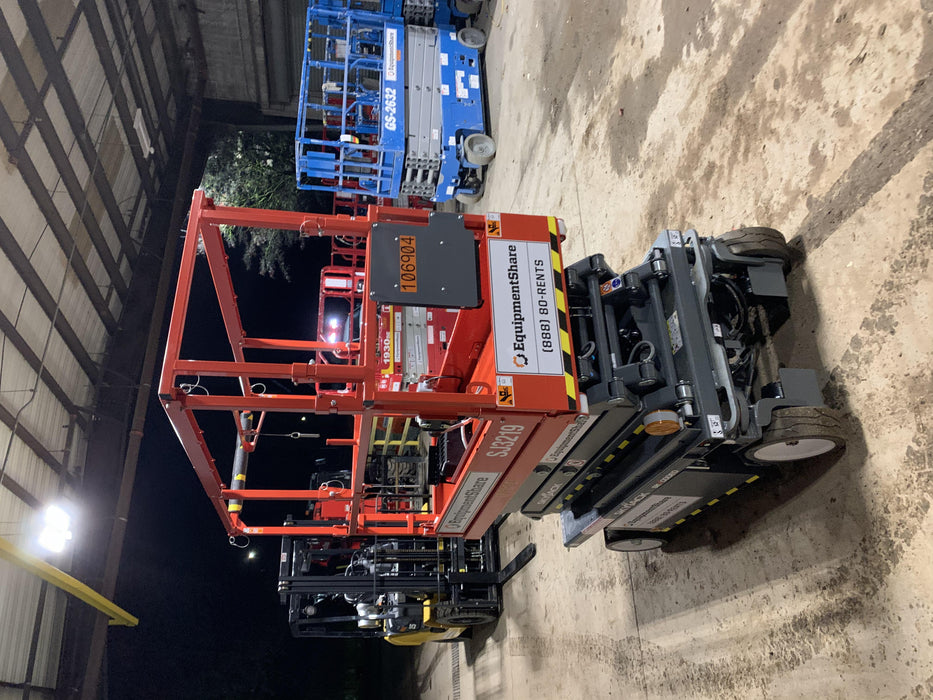 2020 Skyjack SJIII-3219 Solid NM Tires, Half height spring hinged entry gate, Dual Beacons, 800W Inverter