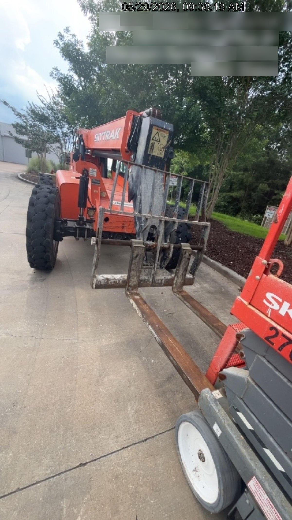 2019 Skytrak 6036 Cab/Heat/Air, Solid Tires, LED Work Lights, Beacon w/50" Carriage, 48" Pallet Forks