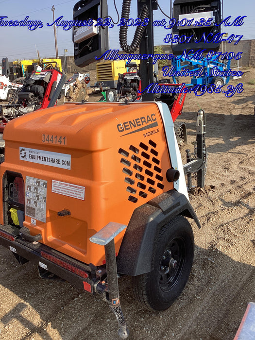 2023 Generac MLT2 Diesel, Flex Switch 120V Input, Powerzone Controller, (4) 320W LED Lights, 4kW Generator, 39.9 Gal Fuel Tank, 2" Ball, T3