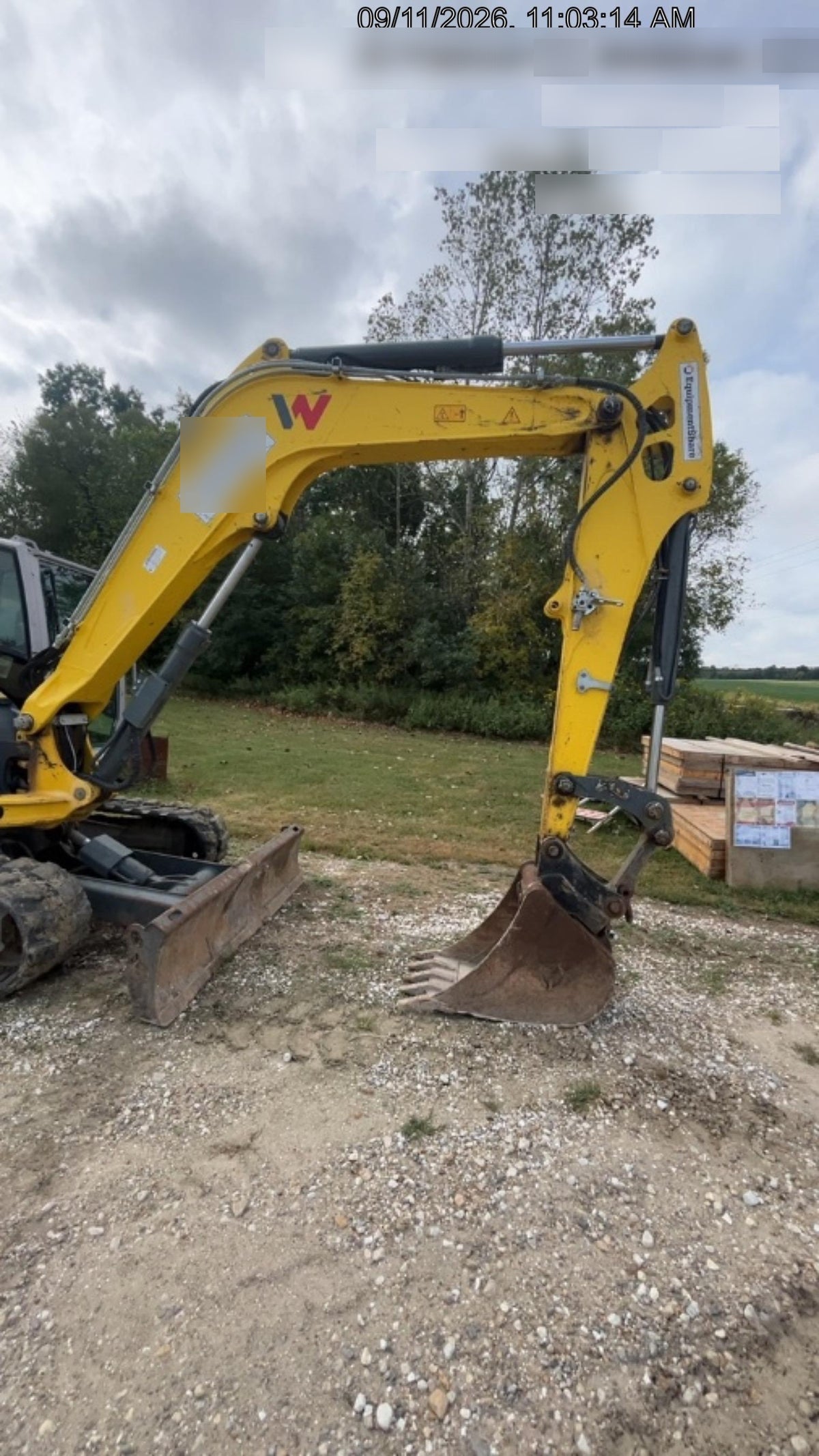 Wacker Neuson ET90 Cab, Long Dipperstick, Track, Bucket