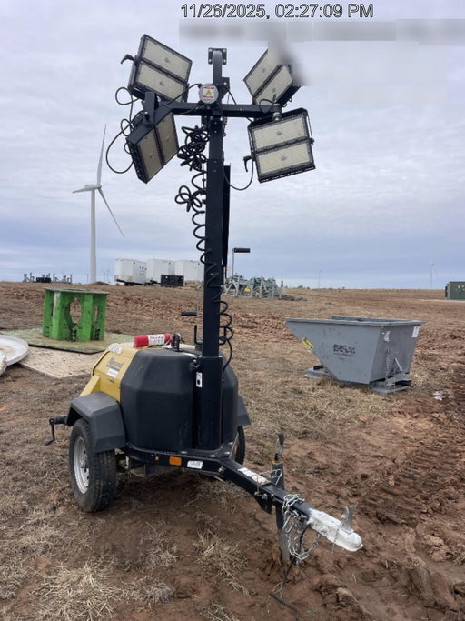 2022 Allmand NLV3GR (4) LED Light Fixture 350W, 23' Vertical Mast, 3kW Prime, Towable, ES Decals, T3
