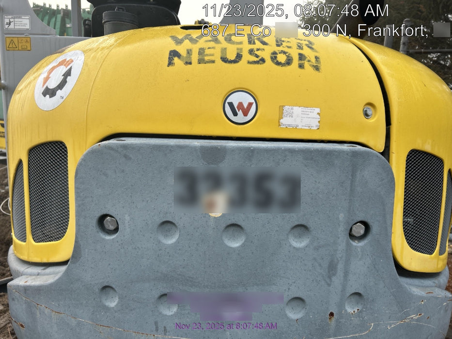 2019 Wacker Neuson EZ53 Open ROPS, Long Dipperstick, T4, VDS Manual QC, Buckets: 12/18/24"
