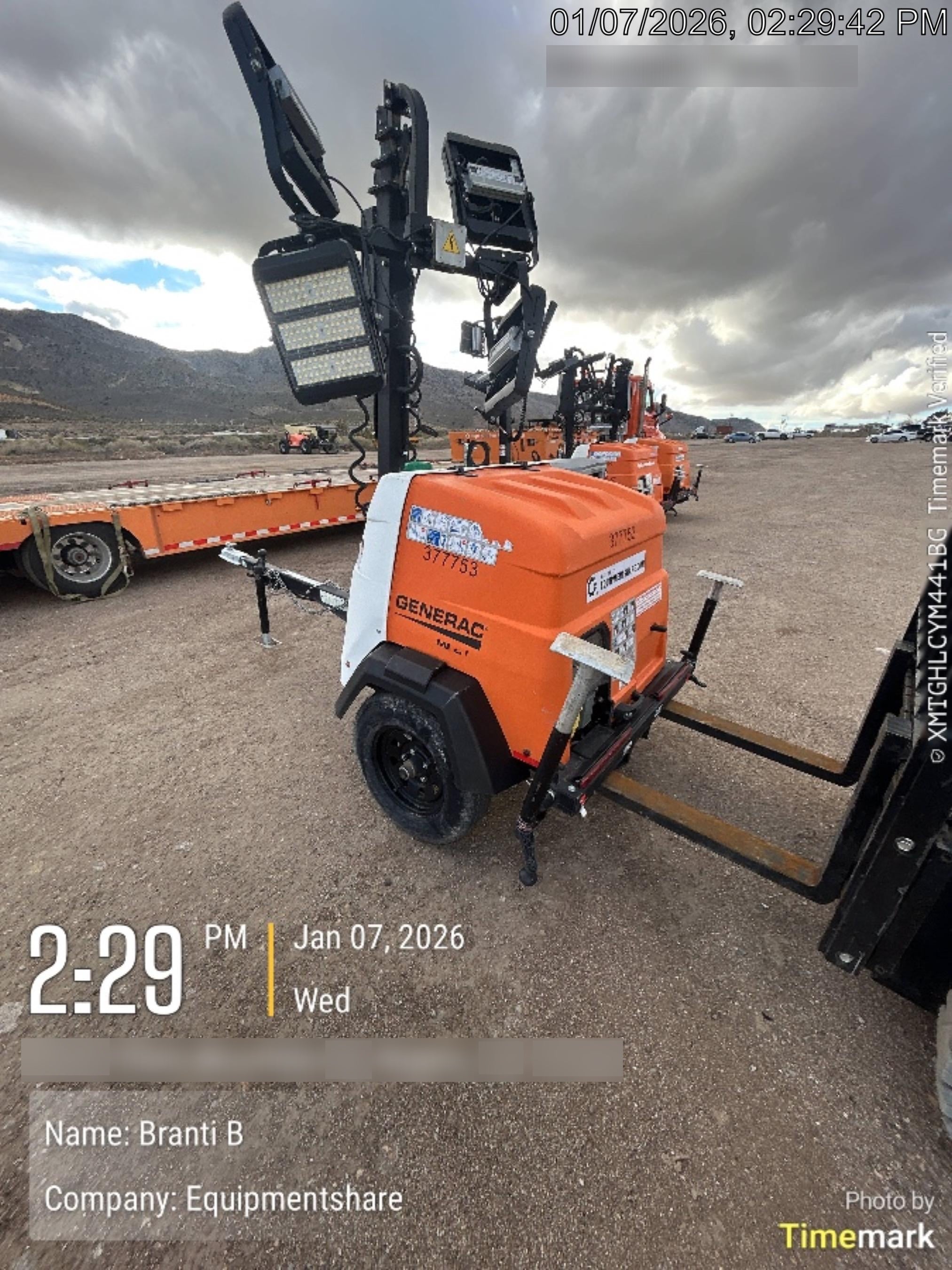 2023 Generac MLT2 Diesel, Flex Switch 120V Input, Powerzone Controller, 
(4) 320W LED Lights, 4kW Generator, 39.9 Gal Fuel Tank, 2" Ball, T3