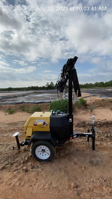 2021 Allmand NLV3GR (4) LED Light Fixture 350W, 23' Vertical Mast, 3kW Prime, Towable, Deep Sea L401, Leveling Jacks, Yanmar T4F 5.8hp