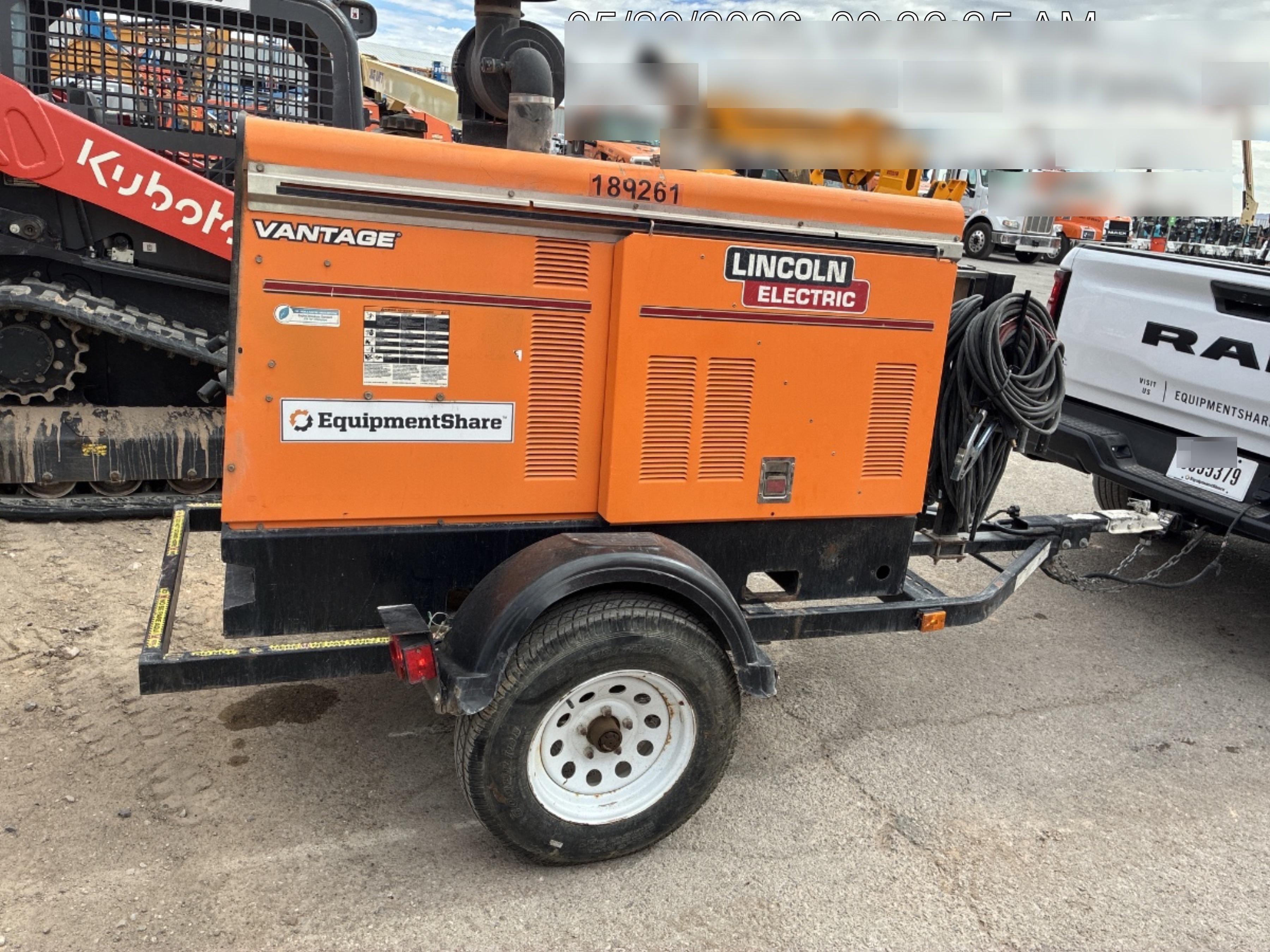 2021 Lincoln Electric Vantage 549X Ready Pak 3, ORANGE (includes trailer, cable rack, fender light kit)