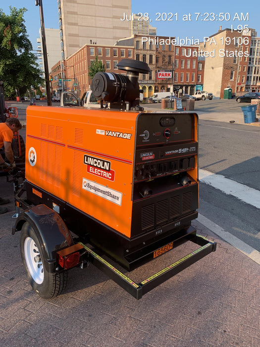 2021 Lincoln Electric Vantage 549X Ready Pak 3, ORANGE (includes trailer, cable rack, fender light kit)