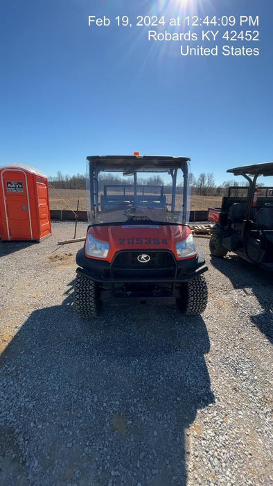 2022 Kubota RTV-X1140W-H Plastic Canopy, Windshield Acrylic Clear, LED Strobe Light, Wire Harness Kit, Back up Alarm