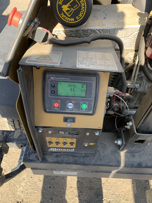 2020 Allmand NLV3GR (4) LED Light Fixture 350W, 23' Vertical Mast, 3kW Prime, Towable, Deep Sea L401, Leveling Jacks, Yanmar T4F 5.8hp