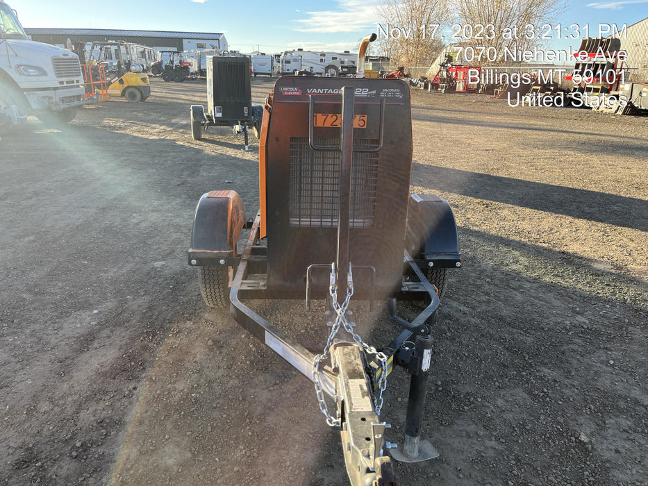 2021 Lincoln Electric Vantage 322 Vantage 322 Ready Pak 3 w/ Decals, ORANGE (includes trailer, cable rack, fender light kit) NO Telematics