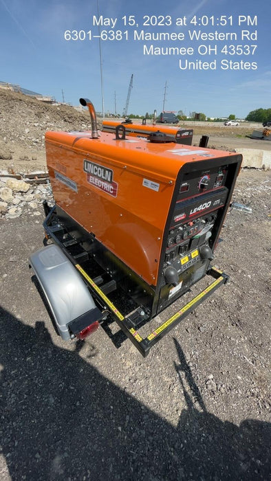 2022 Lincoln Electric LE400 Kubota V1505, Trlr, Cable Rack, Light Kit, ES Decals, T3