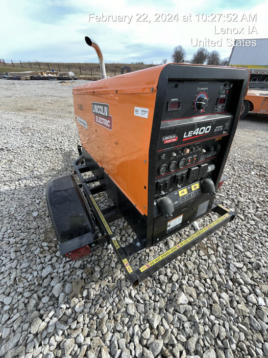 2022 Lincoln Electric LE400 Kubota V1505, Trlr, Cable Rack, Light Kit, ES Decals, T3