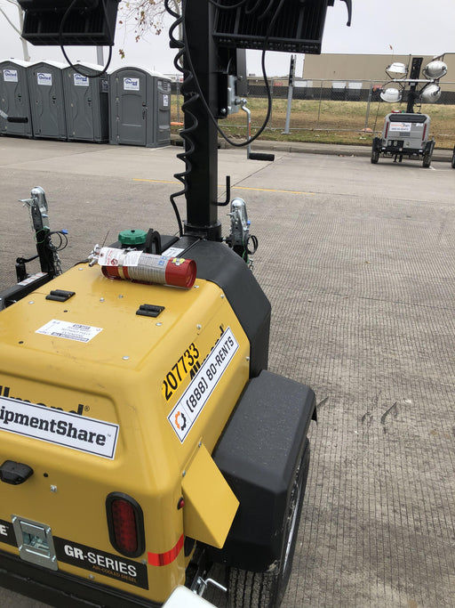 2022 Allmand NLV3GR (4) LED Light Fixture 350W, 23' Vertical Mast, 3kW Prime, Towable, Deep Sea L401, Leveling Jacks, Yanmar T4F 5.8hp