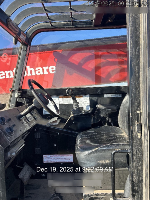 2019 Manitou MTA10055 Cab/Heat/Air, 120 HP, Solid Tires, Work Lights, Lift Hook, Auxiliary Hydraulics 66" Carriage and 60" Forks
