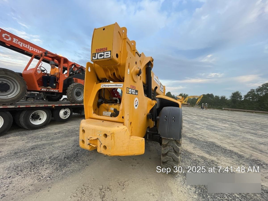2020 JCB 512-56 Canopy, 74Hp, Solid Tires, Work Lights, Beacon, Aux Hydraulics, Back up Alarm, Lifting Eye, ES Decals