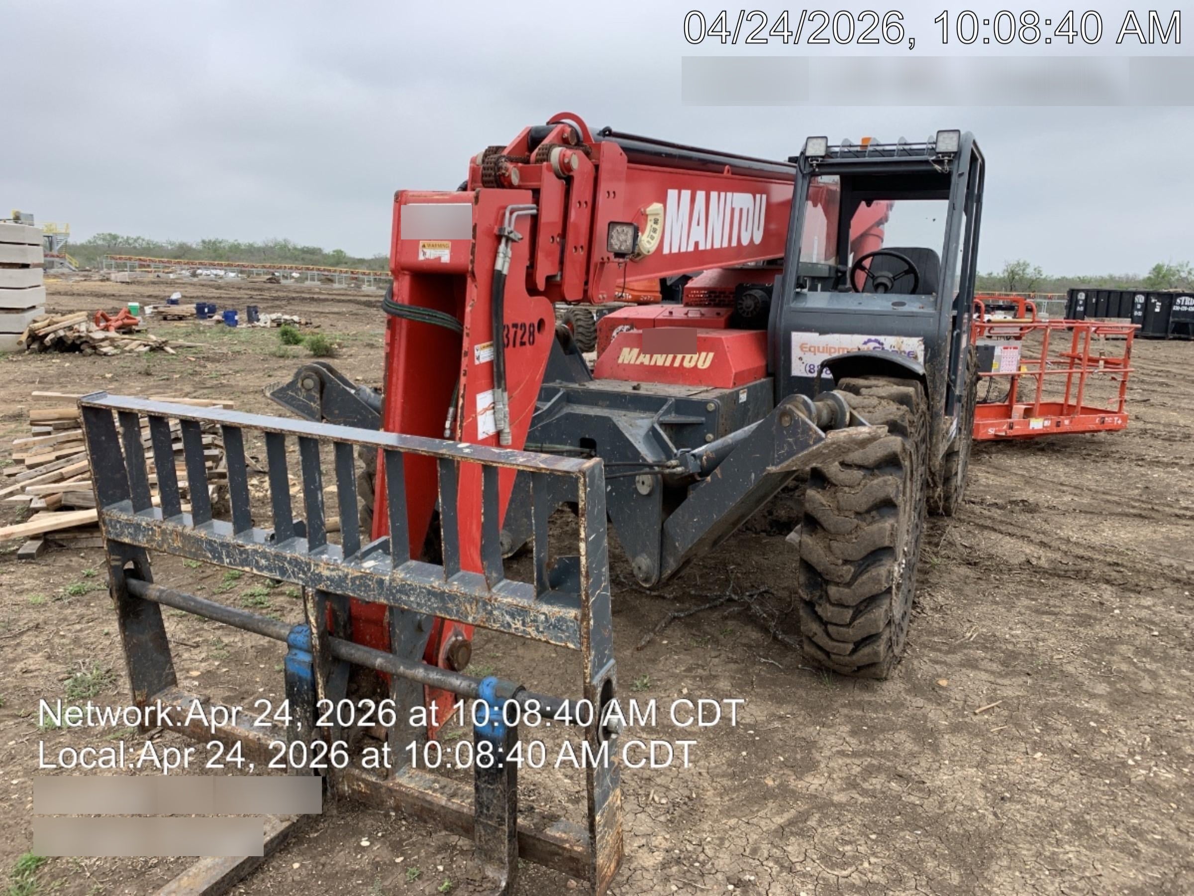 2018 Manitou MTA10055 MTA10055 - 120 HP T4, Canopy, Worklights/Strobe, Beacon, 66" Carriage, 60" Forks, Solid Tires, Lift Hook, Aux Hydraulics