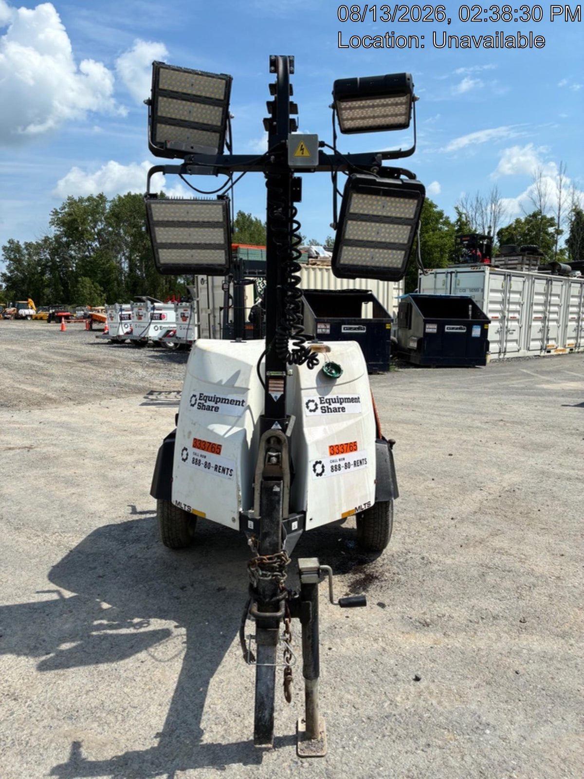 2023 Generac MLT2 Diesel, Flex Switch 120V Input, Powerzone Controller, (4) 320W LED Lights, 4kW Generator, 39.9 Gal Fuel Tank, 2" Ball, T3