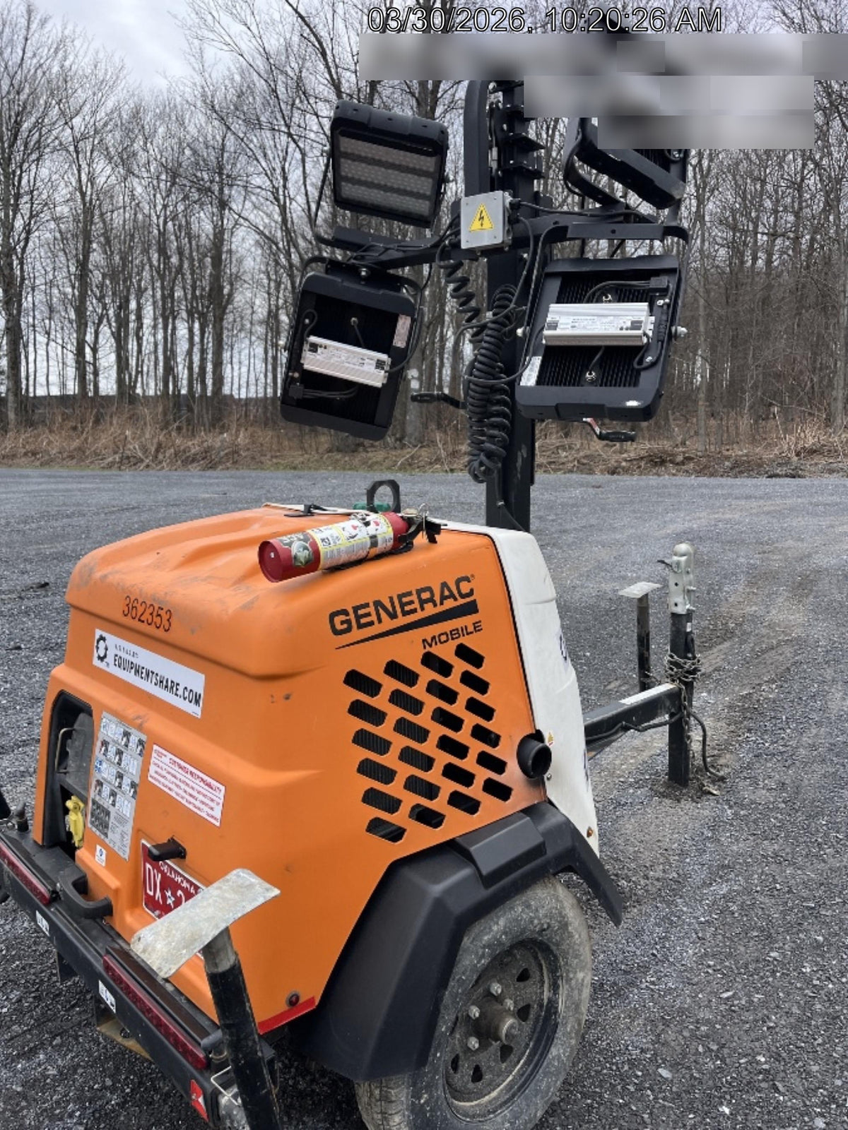 2023 Generac MLT2 Diesel, Flex Switch 120V Input, Powerzone Controller, 
(4) 320W LED Lights, 4kW Generator, 39.9 Gal Fuel Tank, 2" Ball, T3
