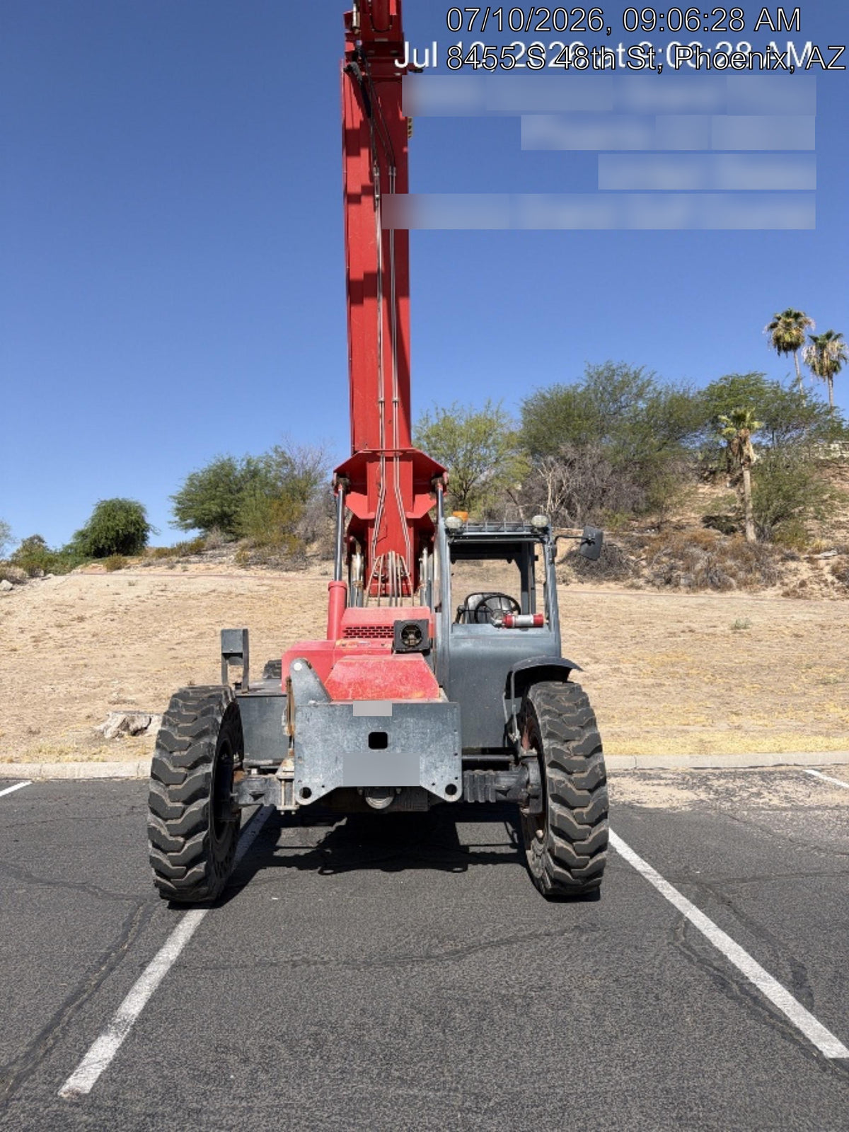 2018 Manitou MTA8044 MTA 8044 - 74 HP T4, Canopy, Worklights/Strobe, Beacon, 66" Carriage, 48" Forks, Solid Tires, Lift Hook, Aux Hydraulics
