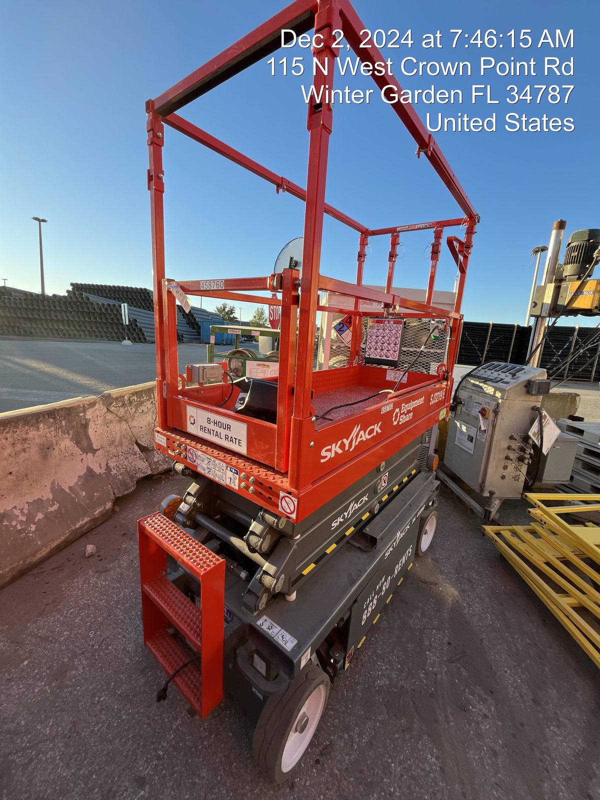 2024 Skyjack SJ3219 Electric Drive, Sld NM Tires, DBcns, RFRails, Power to Platform, T3 + Access Control