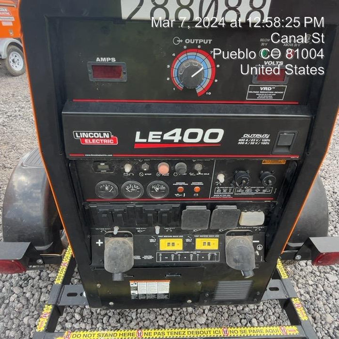 2023 Lincoln Electric LE400 Kubota V1505, Trlr, Cable Rack, Light Kit, ES Decals, T3