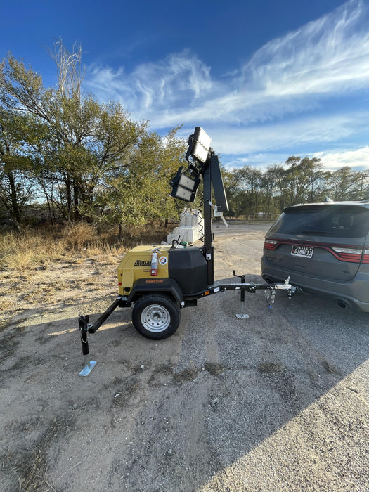 2022 Allmand NLV3GR (4) LED Light Fixture 350W, 23' Vertical Mast, 3kW Prime, Towable, ES Decals, T3