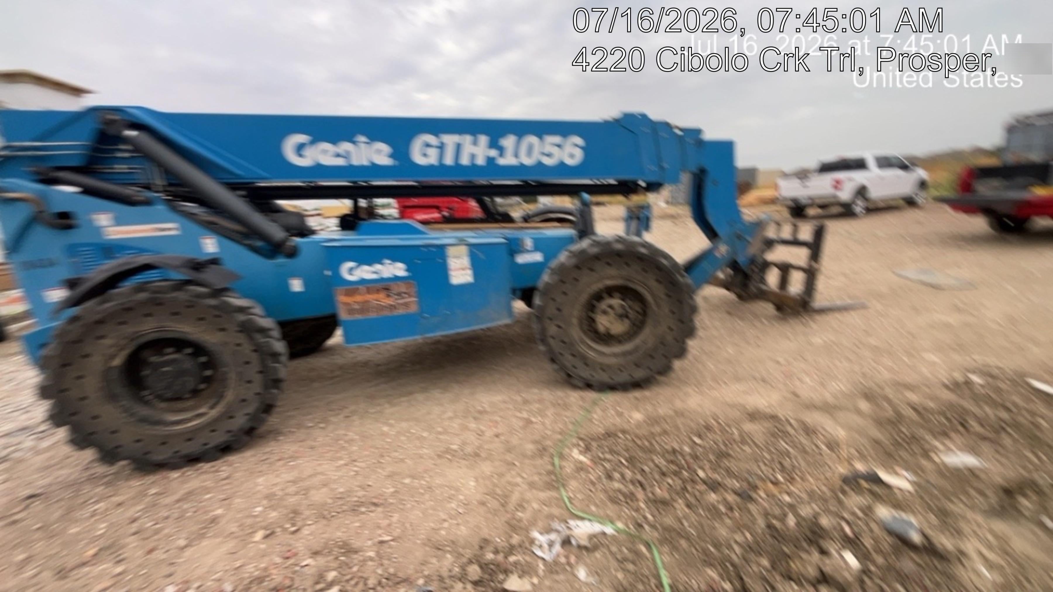 2018 Genie GTH-1056 Genie GTH-1056 w/Open ROPS, Solid Tires, Work Light/Beacon, 60" Carriage and Forks