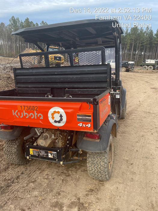 2021 Kubota RTV-X1140W-H Plastic Canopy, Windshield Acrylic Clear, LED Strobe Light, Wire Harness Kit, Back up Alarm