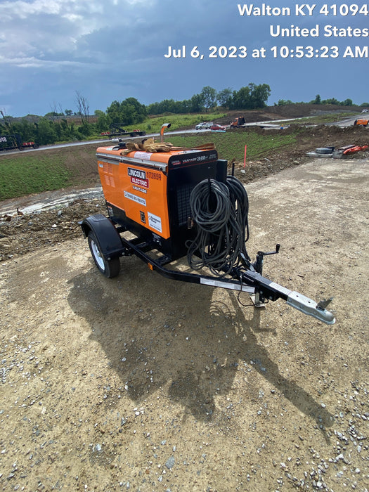 2021 Lincoln Electric Vantage 322 Vantage 322 Ready Pak 3 w/ Decals, ORANGE (includes trailer, cable rack, fender light kit) NO Telematics