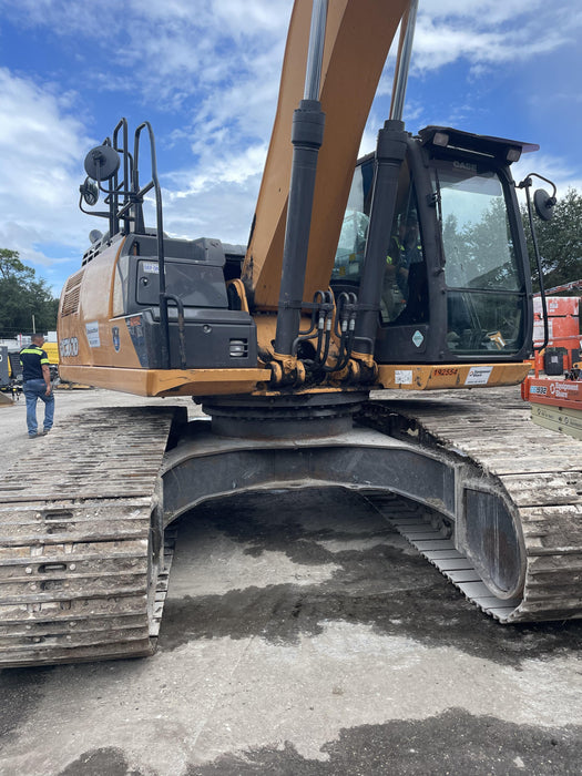 2016 Case CX300D CAB A/C, 12' ARM, STEEL TRACKS, THUMB