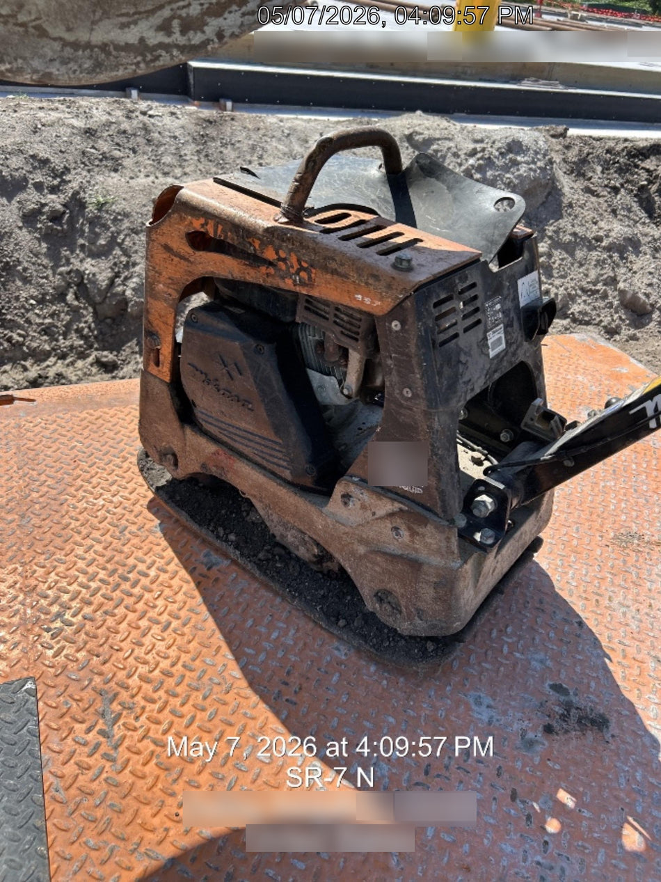 2023 Multiquip MVH158 Honda GX200, 17" Plate, Gas
