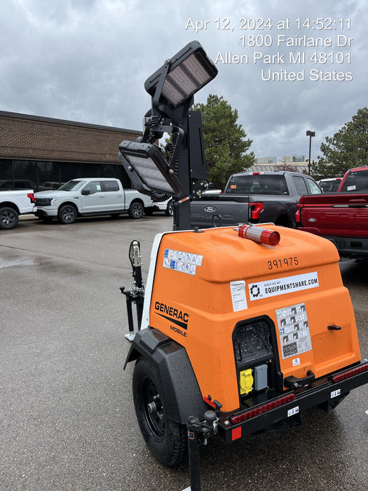 2024 Generac MLT2 Diesel, Flex Switch 120V Input, Powerzone Controller, 
(4) 320W LED Lights, 4kW Generator, 39.9 Gal Fuel Tank, 2" Ball, T3