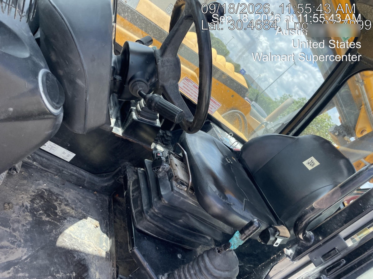 2019 JCB 509-42 JCB 509-42 Enclosed Cab, 74 HP, Solid Tires, Worklights, Beacon, Aux Hydraulics, Lifting Eye, 60" Carriage/60" Forks