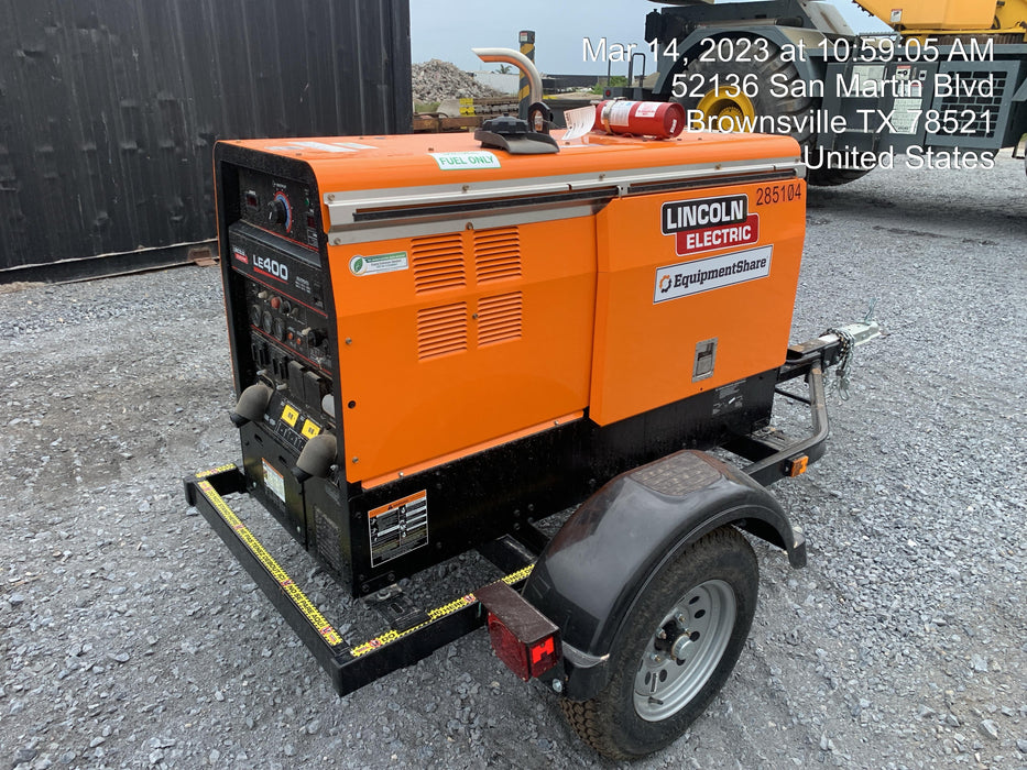 2022 Lincoln Electric LE400 Kubota V1505, Trlr, Cable Rack, Light Kit, ES Decals, T3