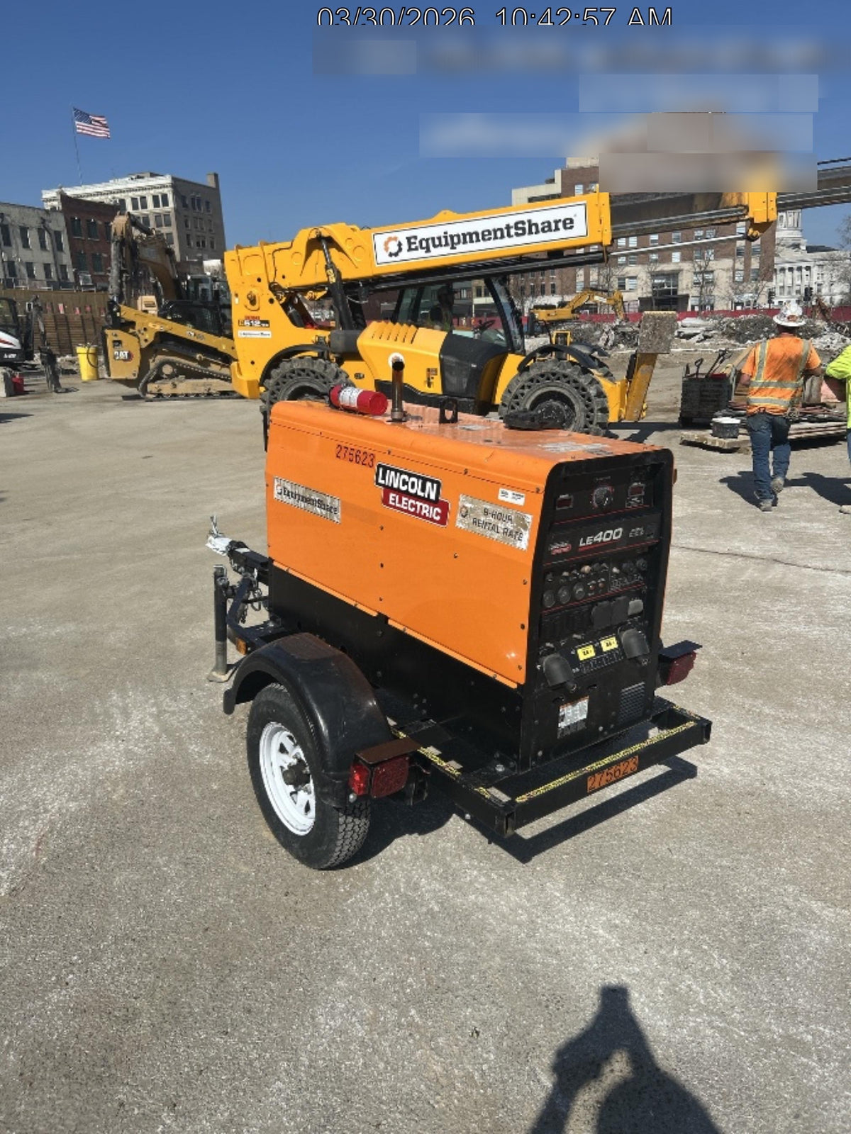 2022 Lincoln Electric LE400 Kubota V1505, Trlr, Cable Rack, Light Kit, ES Decals, T3