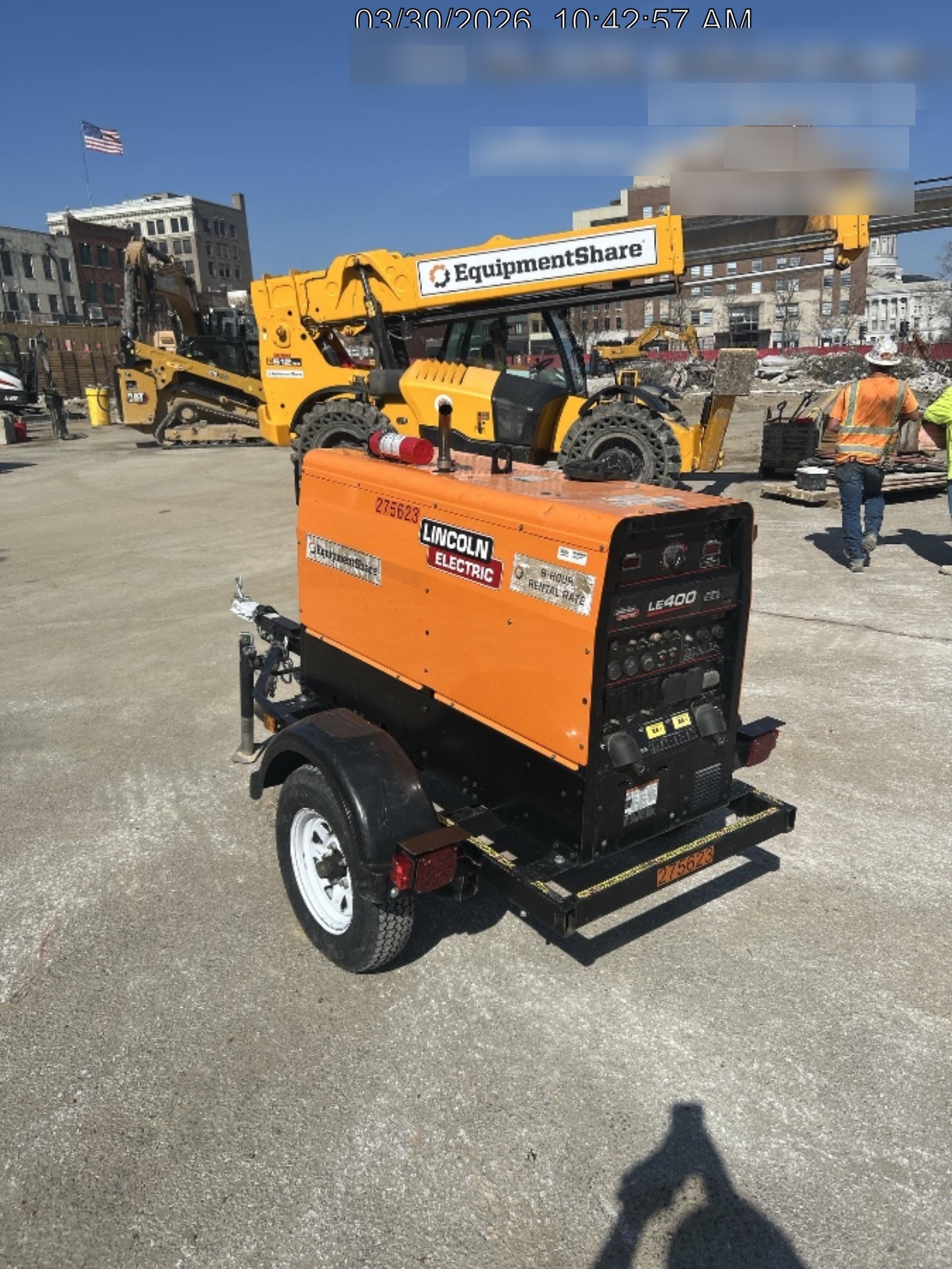 2022 Lincoln Electric LE400 Kubota V1505, Trlr, Cable Rack, Light Kit, ES Decals, T3