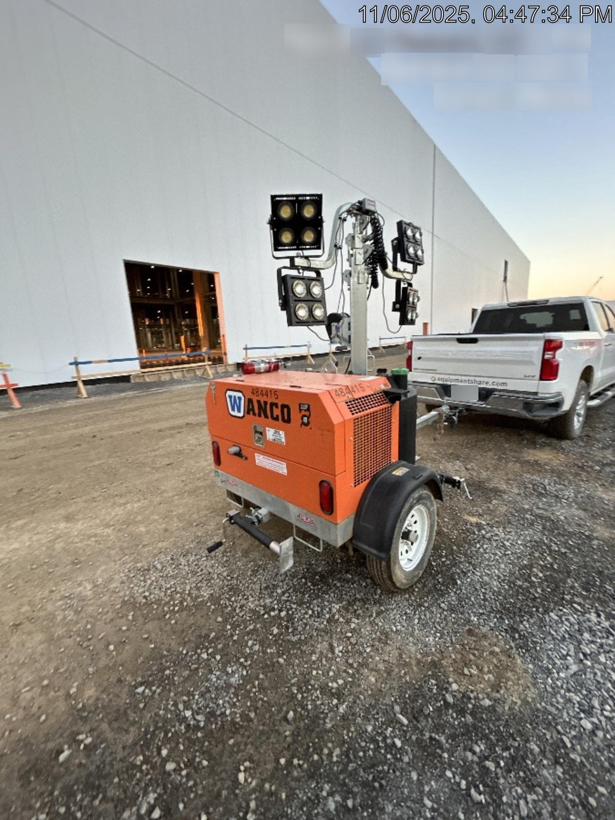 2024 Wanco WLTT-4MM4K Diesel, Mitsubishi L2E, 9.0HP @1800 rpm, Deep Sea Controller, Shore Power Plug, Auto Start, (4) 350W LED Floodlights, 4kW Generator, 60 Gal Fuel Tank, 2" Ball, T3